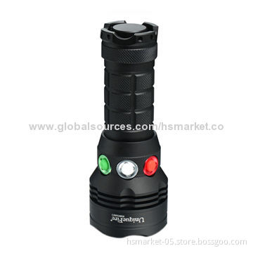 High Power Green/Red/White Light LED Aluminum Alloy Multifunction Bright FlashlightNew